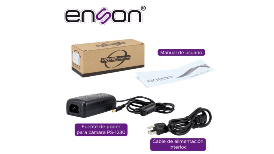 Fuente de Poder ENSON PS-1230 12V 3AMP Certificacion UL