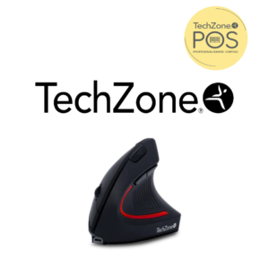 TechZone Mouse Inalámbrico Recargable Ergono 02, / Diseño  Ergonomico Vertical De 2.4ghz